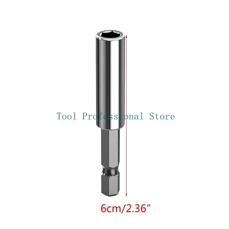 57QF 1/10x Strong Magnetic Bit Holder Durable 1/4 inch Hex Shank Bit Holder Extension Set for Power Drills and Impact Drivers