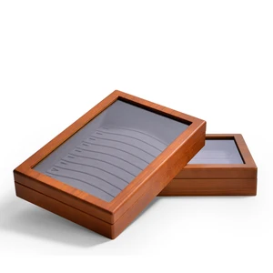 Oirlv Kotak Perhiasan Kayu Kotak Display Perhiasan Retro Kotak Display Organizer Penyimpanan Perhiasan Kotak Cincin Kalung Anting-anting 12 etalase kayu penjualan terbaik - №