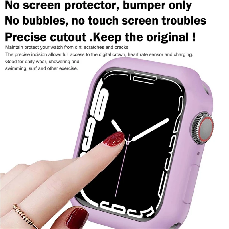 Soft Silicone Case For Apple Watch 46mm 44mm 45mm 40mm 41 49mm 38 42 MM Protector Shell Cover iWatch Series Ultra 10 9 8 7 SE 6