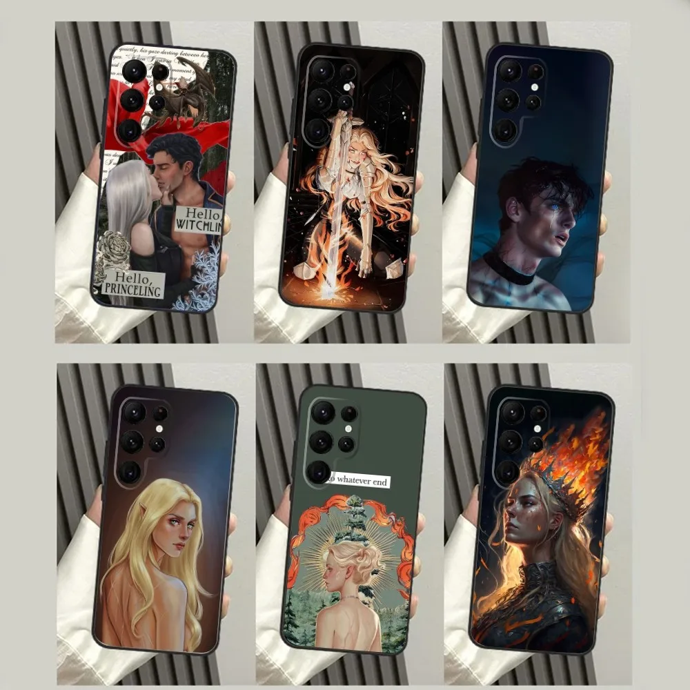 Throne Of Glass Phone Case For SamsungS23,S22,S21,S20 Ultra Pro S10,S30Plus,S9,20lite Ultra Black Cover