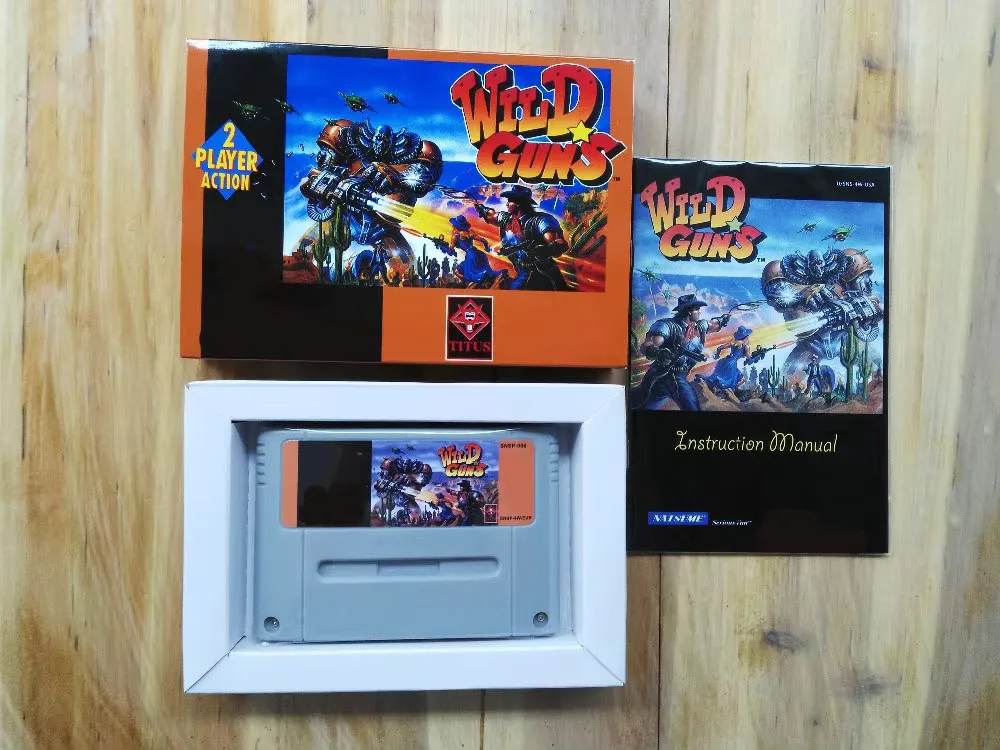 เกม 16 บิต ** ไวลด์ กันส์ (เวอร์ชัน PAL!!) กล่อง+คู่มือ+ตลับหมึก!! )