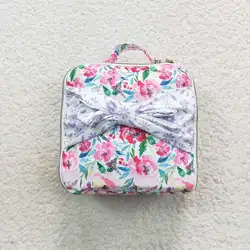 2​023 New Arrivals Wholesale Boutique Baby Children Portable School Lunchbox ids Floral Lunch Bag