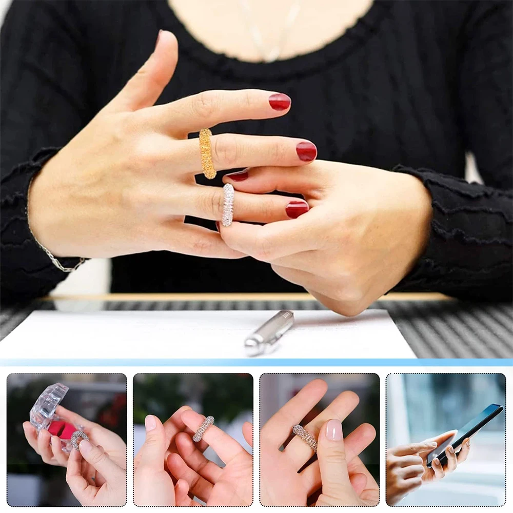 7/14Pcs Fingers & Wrist Massage Rings Set, Finger Acupressure Ring Finger Massage Ring for Finger Hand Wrist Massage Pain Relief