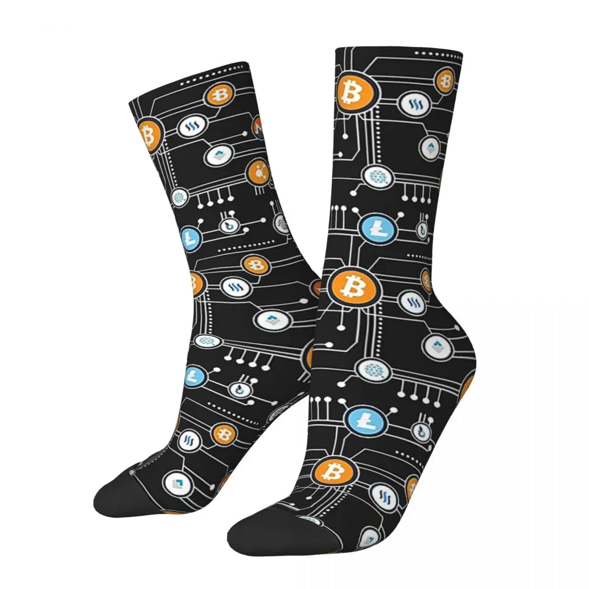 Cryptocurrency Bitcoin Cryptocurrency Altcoin Blockchain Logo Socks Harajuku Super Soft Stockings All Season Long Socks