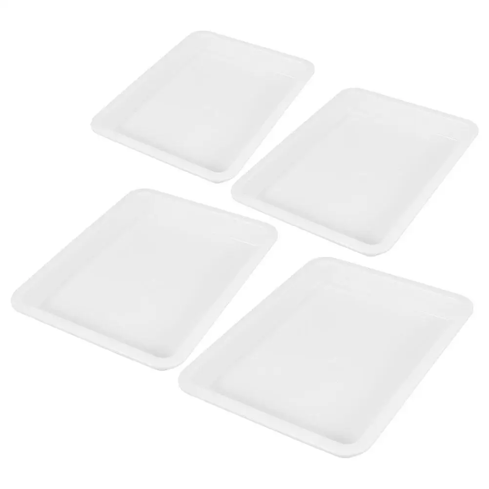 

4 Pcs Laboratory Tray Leakproof Acid Alkali Resistant Experiment Accessories Teaching Tools Lab Storage Plate