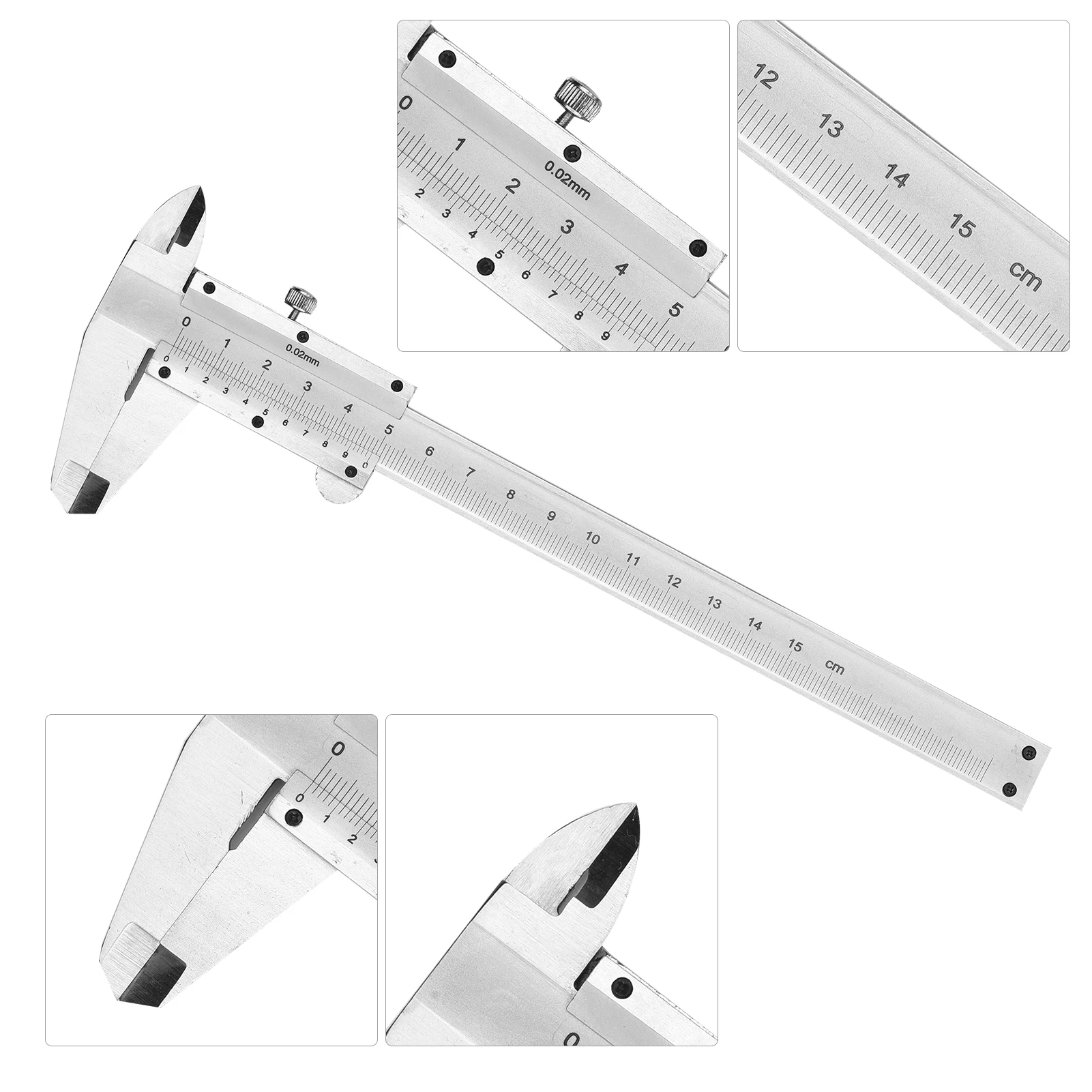 Calibrador Vernier profesional de acero inoxidable, herramienta de medición de 0-150mm, Micrómetro de paso de profundidad interior y exterior