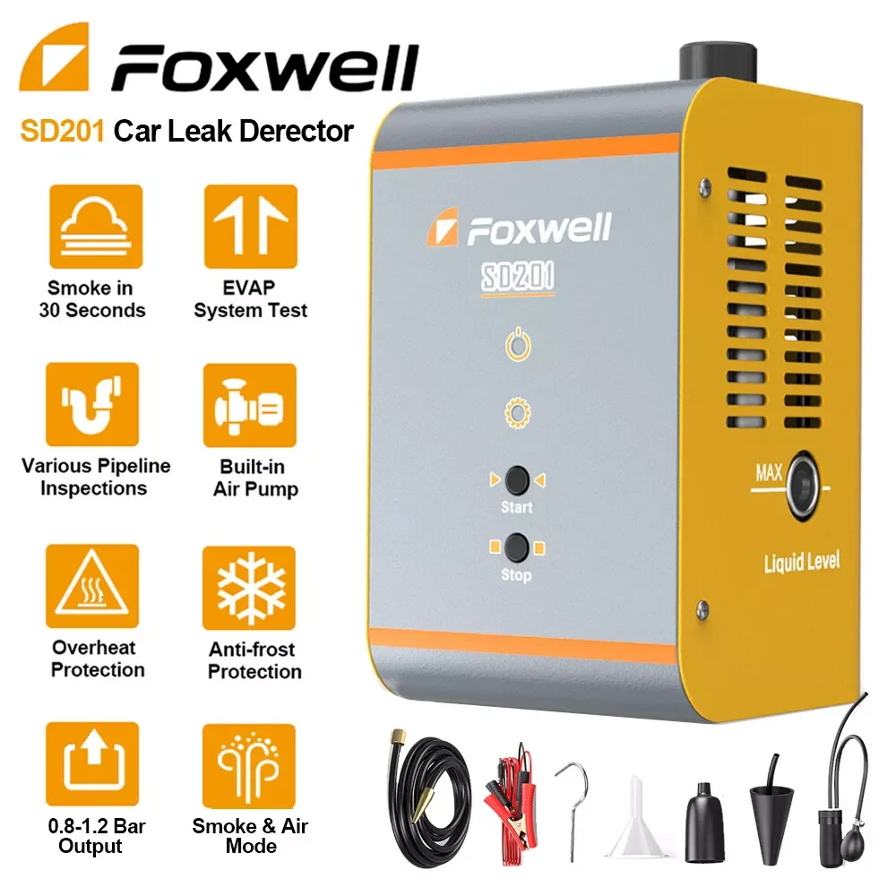 

Автомобильный диагностический прибор FOXWELL SD201, тестер утечки дыма