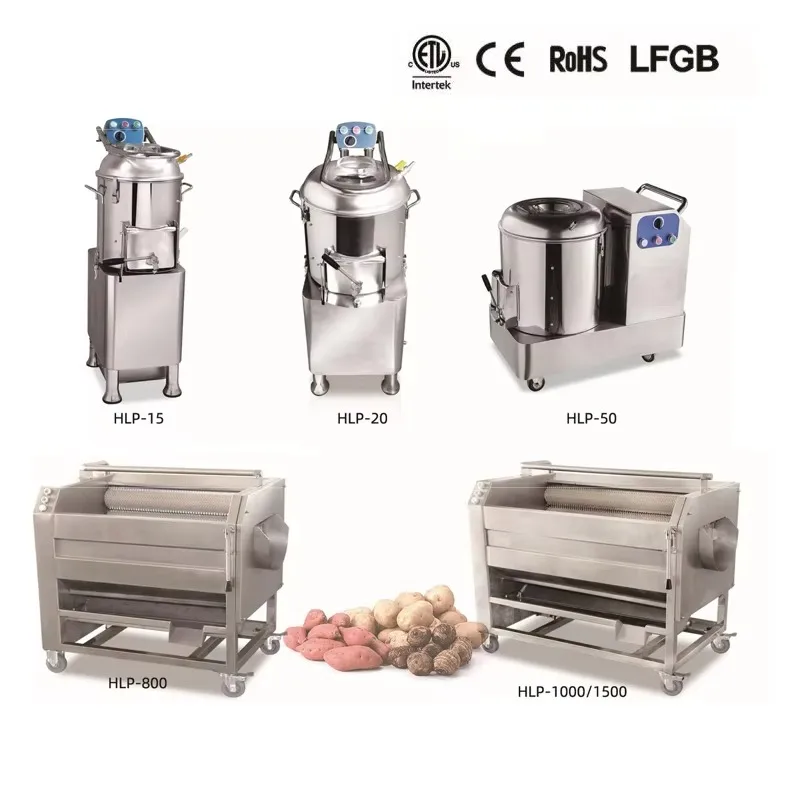 Electric industrial brush roller horizontal vegetable carrot sweet potato cleaning food peeling machine