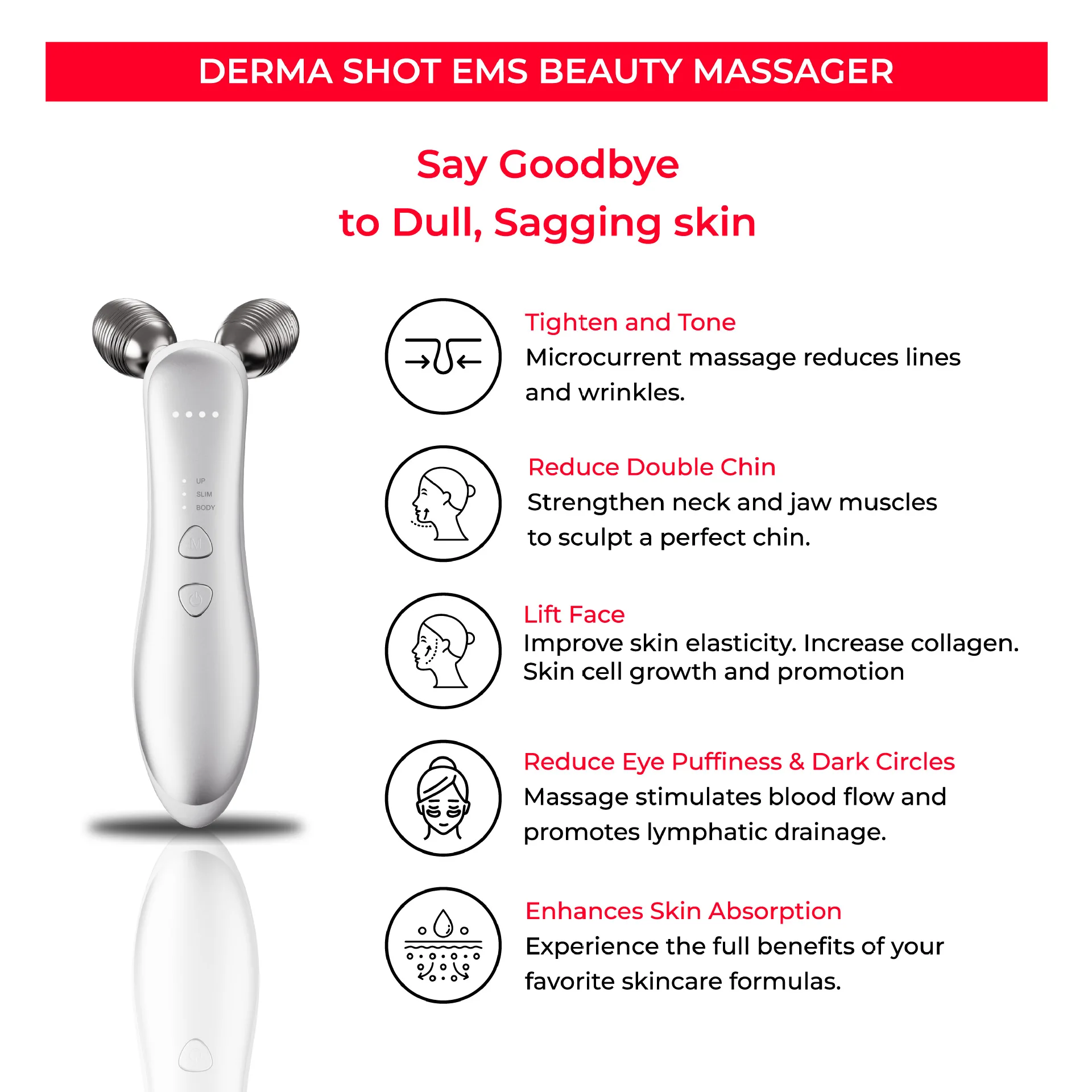 Neuer Mikrostrom-Roller Gesich – Face Massager Bewertung und Preis