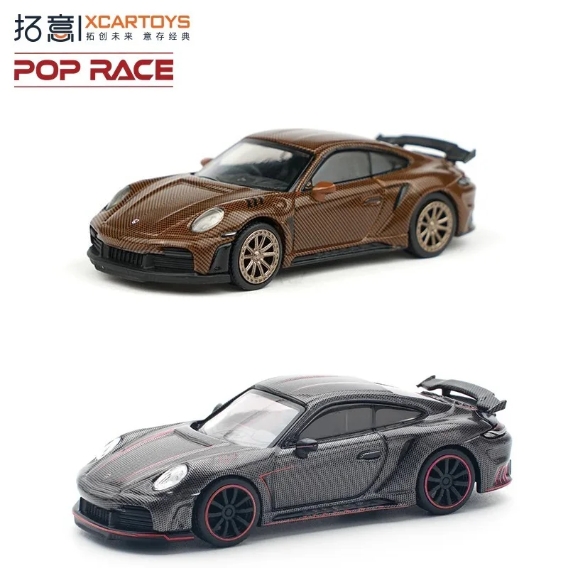 

POPRACE 1:64 Porsche 992 GTR Carbon Edition Alloy Car Model Collection Gift