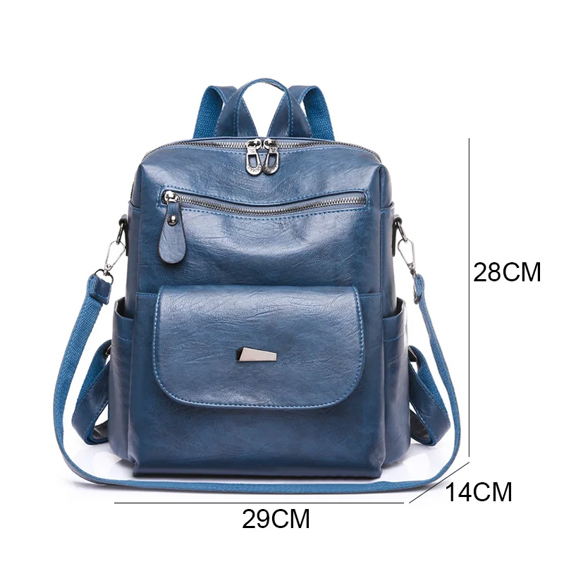 Genuine Women Leather Backpack Fashion Female Shoulder Bag Sac a Dos Ladies Bagpack Mochilas School Bags For Teenage Girls 2024