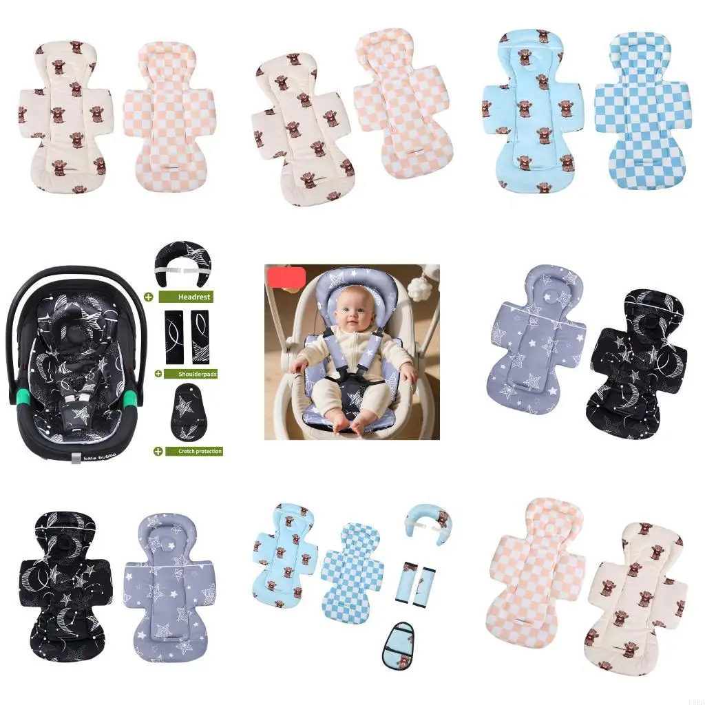 

Breathable Polyester Car Liner For Baby Universal Thickened Cushion Machine Washable Infant Safety Shoulder Pad L8RB