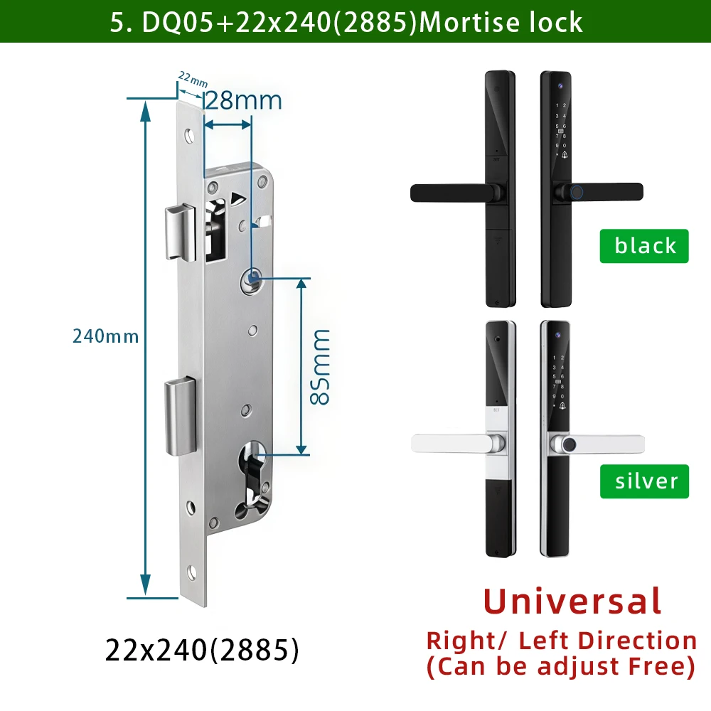 CDOK DQ05Tuya WiFi Smart Lock, IP66 Outdoor Waterproof, Visual Cat Eye, WiFi Remote Unlocking, Fingerprint Lock, Password Lock, image 3
