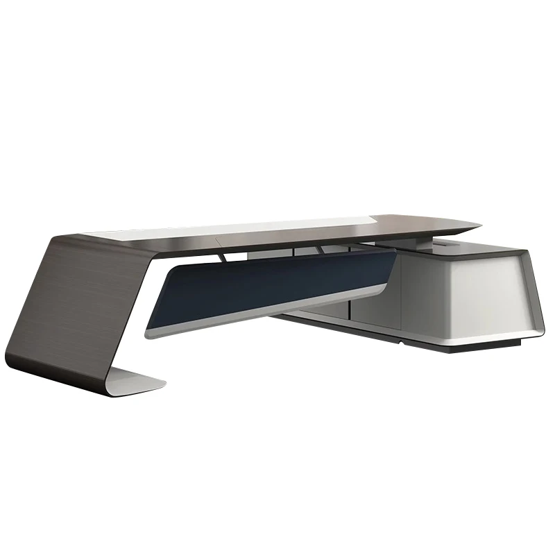 Office boss table President table Large desk Simple modern office furniture Atmospheric light luxury