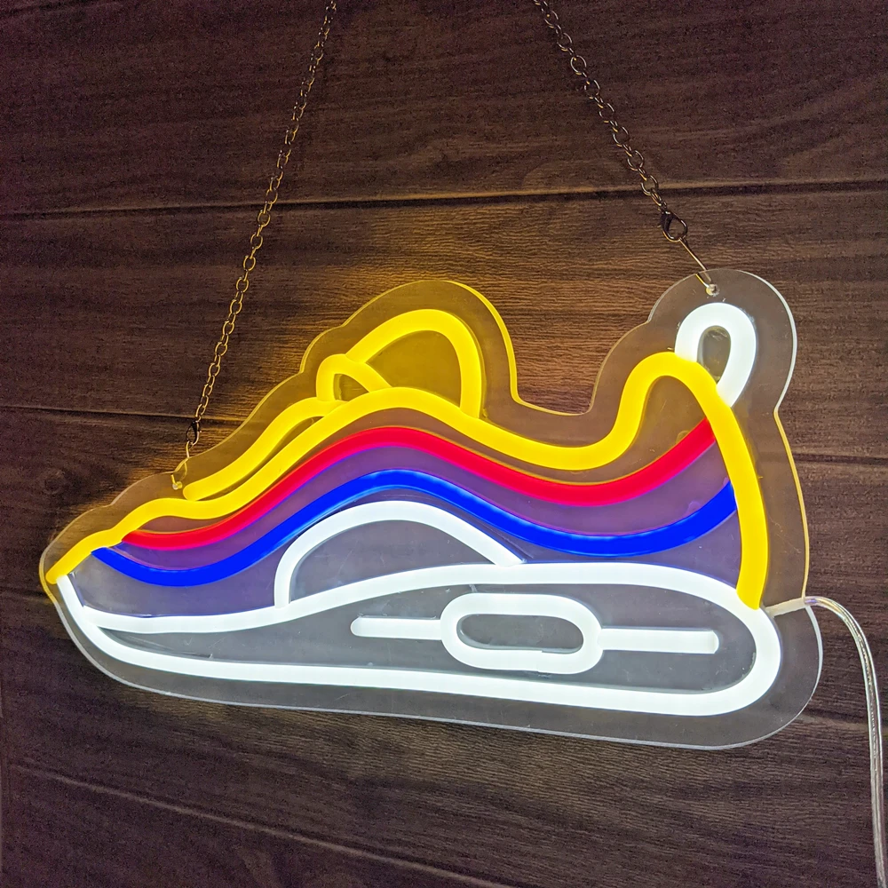 Shoes Neon Light for Boyfriend Birthday Gift Neon Sign lights with Creative Shoes are Suitable for Collectors and Store Displays