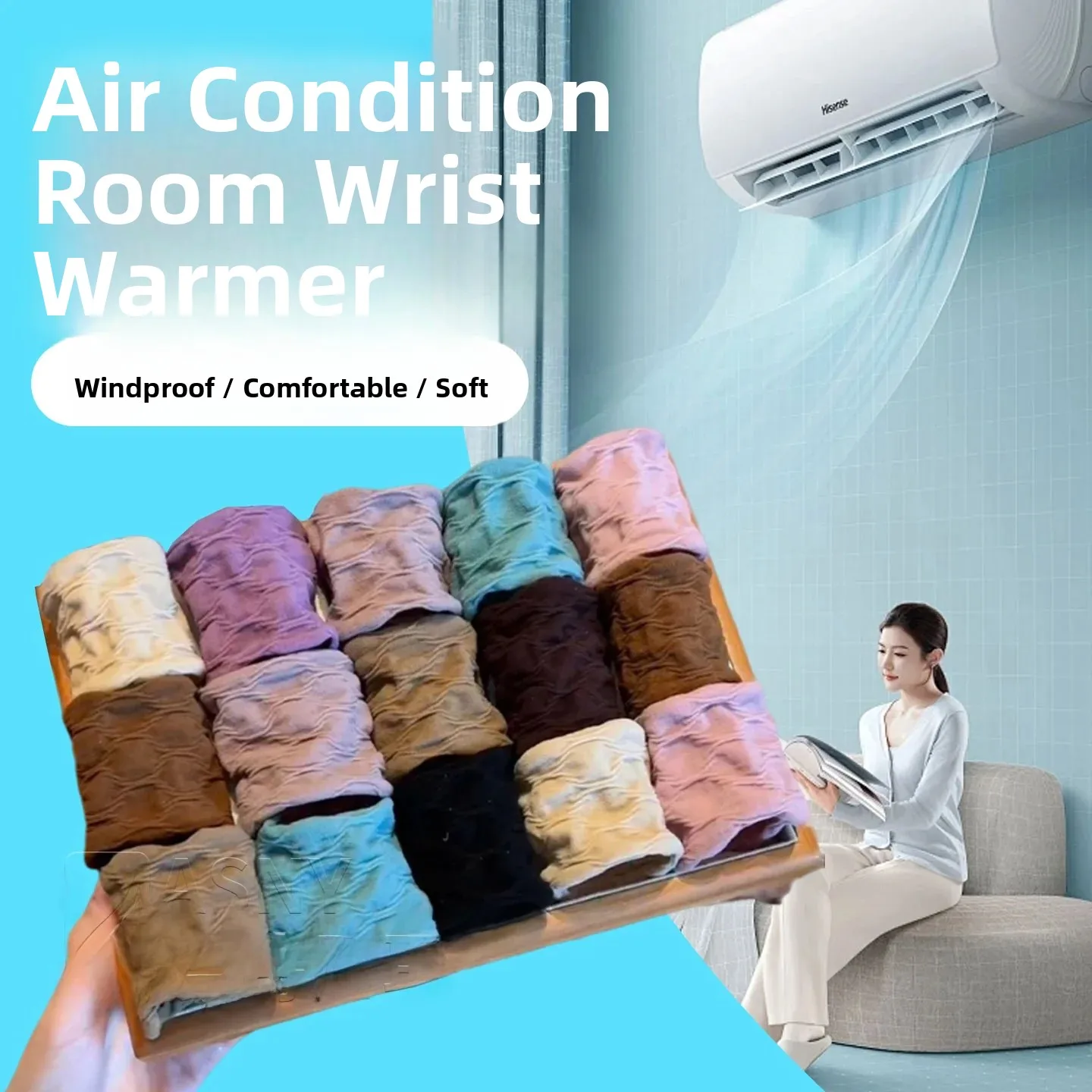 Modal Summer Thin Wristbands Unisex Air Conditioned Room Joint Warmth Protection Scar Covering Tattoo Hand Bracelets