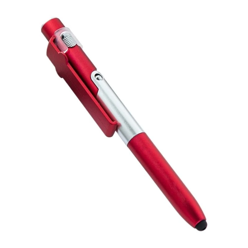 5Pcs 4-IN-1 Ballpoint Pen with Tip, Led Light Phone Stand, Multipurpose Pen Business Gift Pen for Office