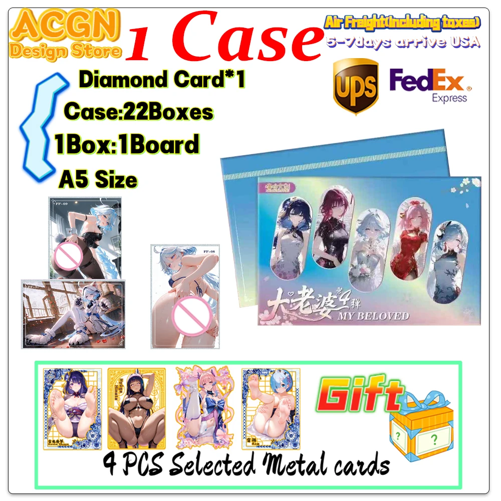 

Оптовая продажа, 2025 г., новейший размер A5, большая жена 4 Goddess Story Collection Card Board Waifu Furina Yae Miko Doujin Toys Artboard Gift