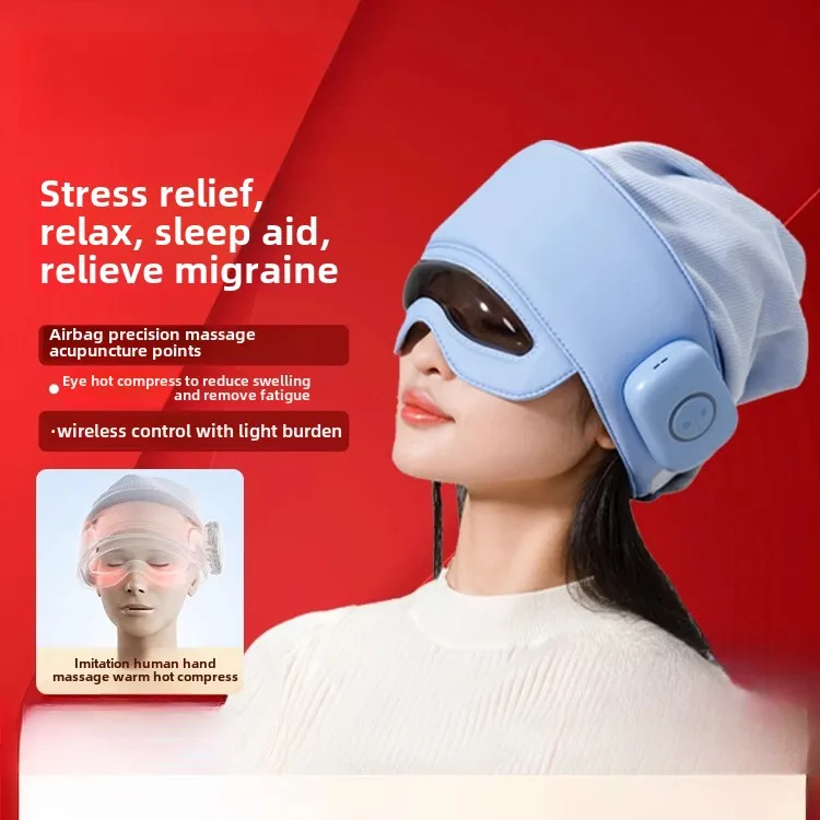 Head Massager Sleeping Instrument Scalp Cervical Eye Hot Compress Massager Sleeping Cap Birthday Gift