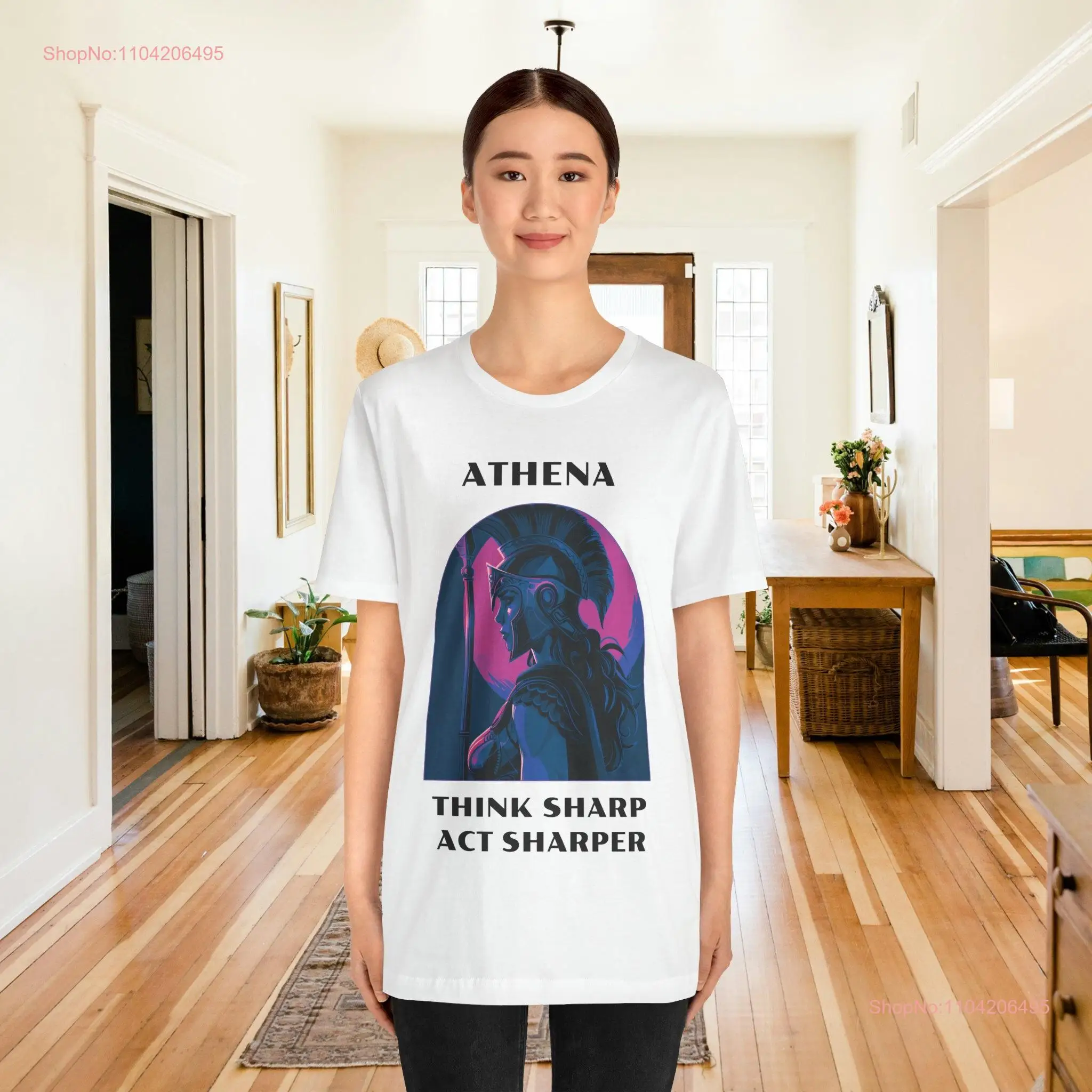 Athena T shirt Greek Goddess ancient mythology cotton tee long or short sleeves