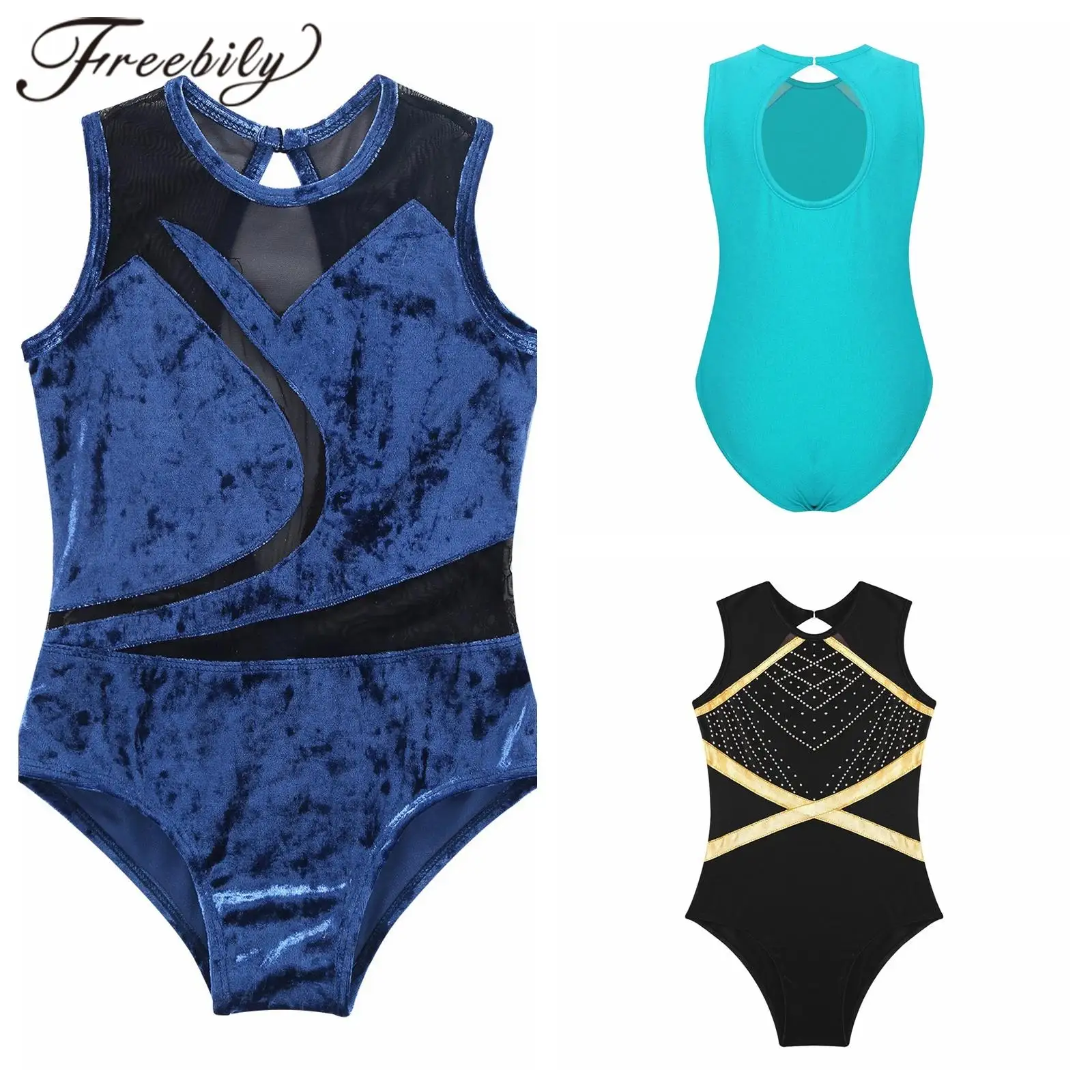 Girls Figure Skating Jumpsuit Dancewear Athletic Ballet Leotards Children Rhythmic Gymnastics Leotard Bodysuit Ballerina Clothes