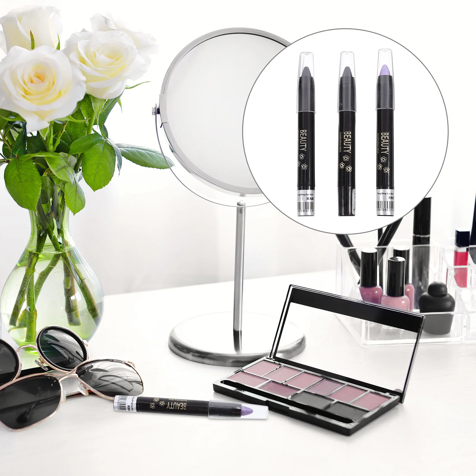 

3 Pcs Eye Shadow Pencil Eyeshadow Waterproof Women Stick Does Not Fade