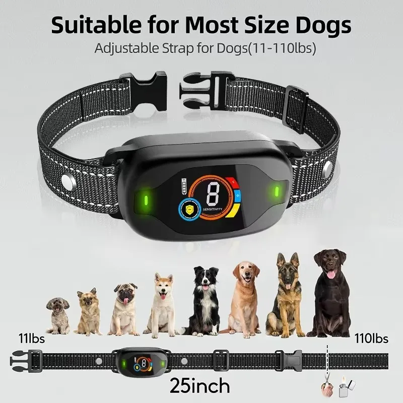 FurstarAutomatic Dog Anti Barking Collar Waterproof Dogs Accessories Collars Pet Puppy Electric Shocker Dogs Behavior Training C