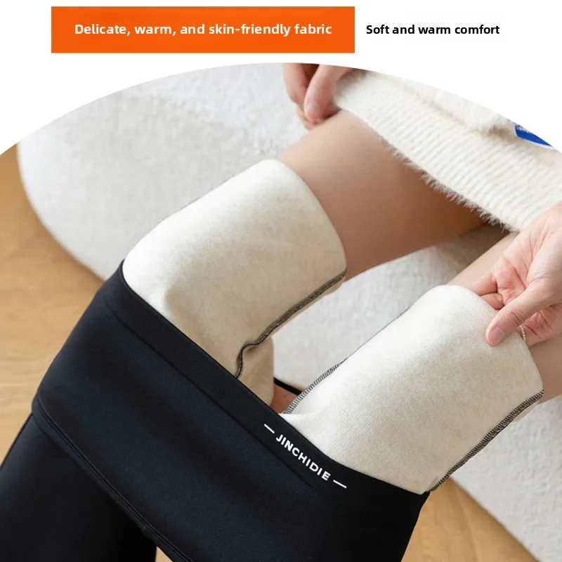 Taille haute Fce doublé arche cloche Bot pantalons de Yoga femmes hiver pantalons longs chaud Thiened Nylon grande taille Bot
