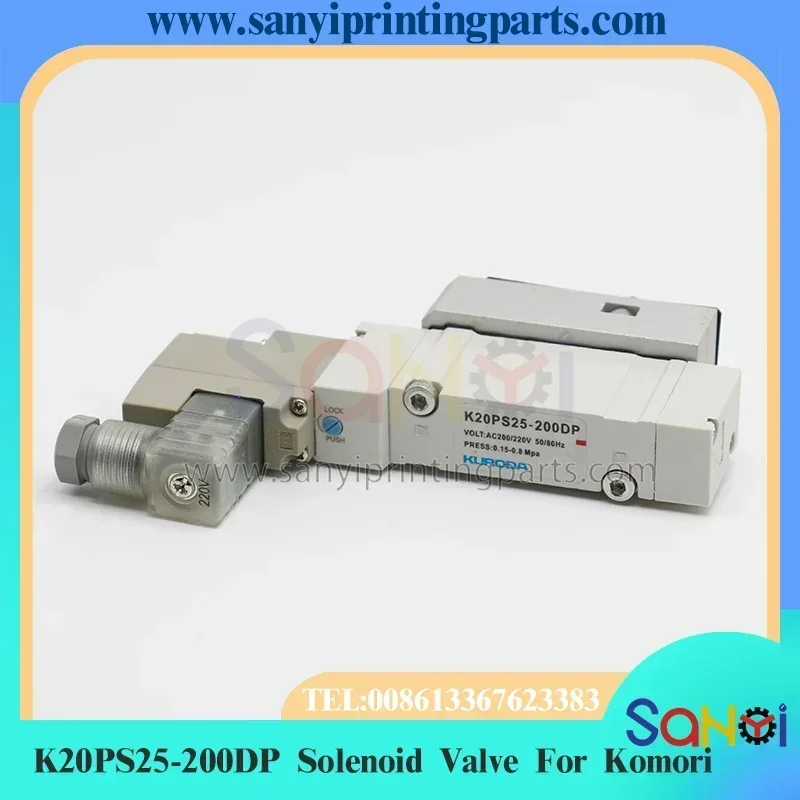 Best Quality K20PS25-200DP Solenoid Valve 3Z0-8101-100 For Komori Printing Machine Parts
