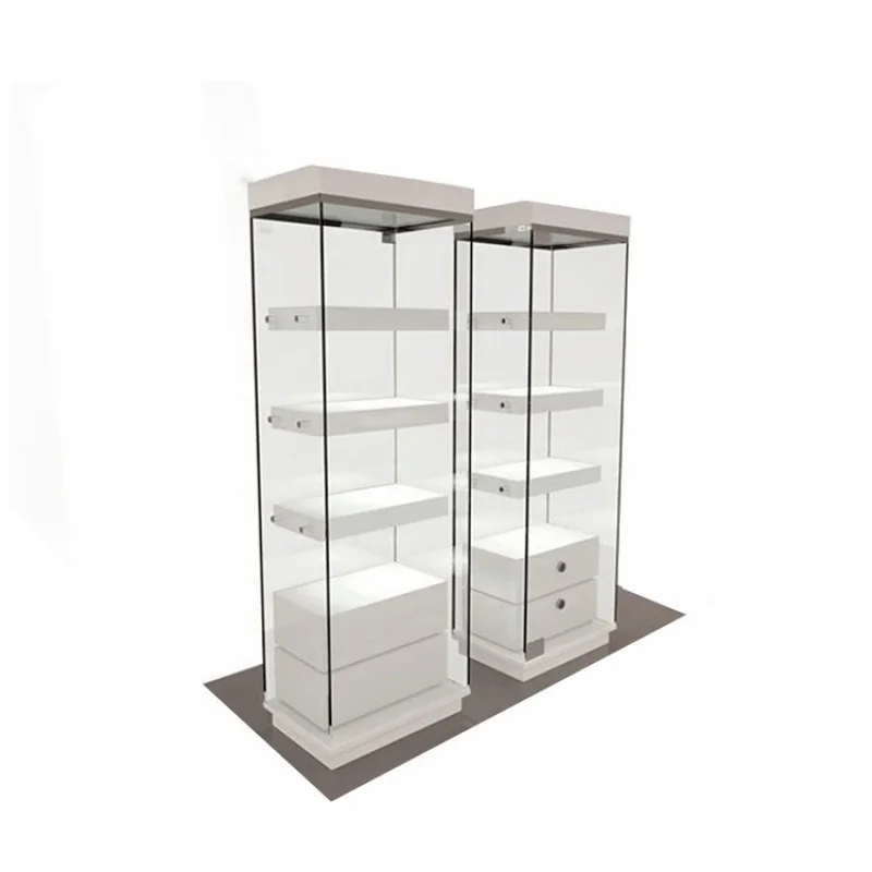 custom，Factory Glass Jewelry Display Showcase Cabinet Commercial Jewelry Display Cabinet