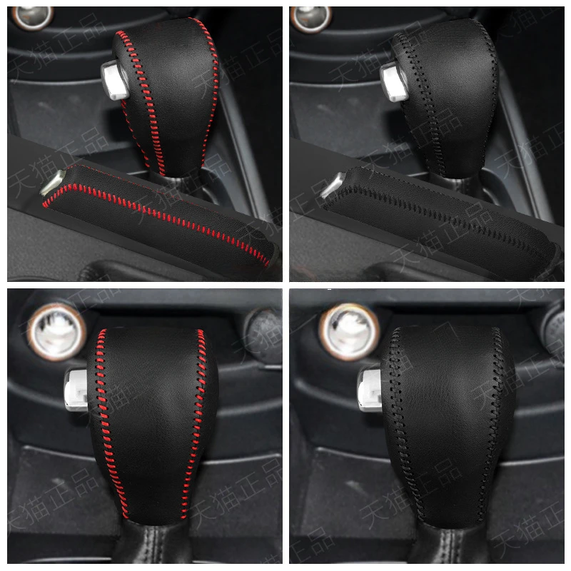 Adecuado para Kia Soul, cubierta de perilla de palanca de cambios, carcasa protectora, mango, Funda de cuero, palanca de cambios