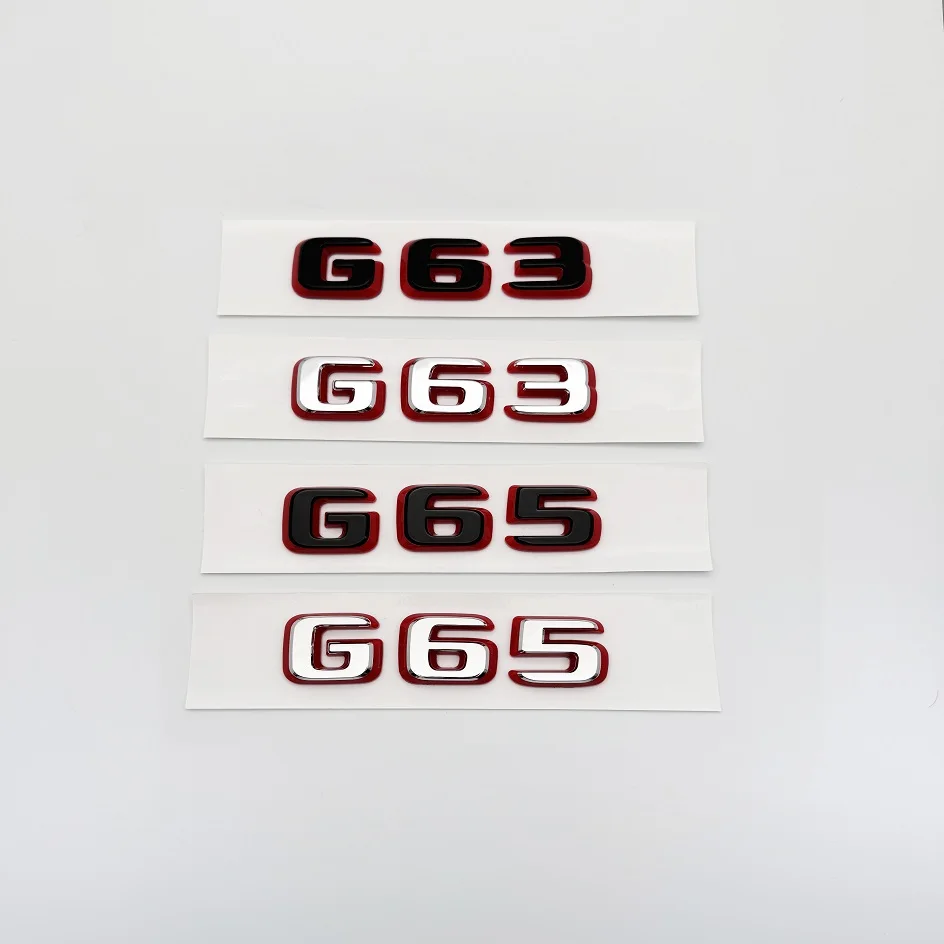 2024 New style Two tone Letters Numbers G63 G65 V8 BITURBO Emblem for Mercedes Benz AMG W464 Car Trunk Nameplate Logo Sticker