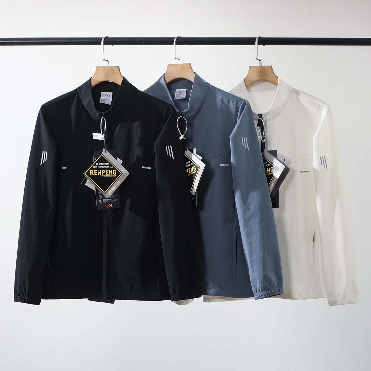 

Мужская легкая ветрозащитная водоотталкивающая куртка для активного отдыха с воротником-стойкой, модная городская стильная модель для весны