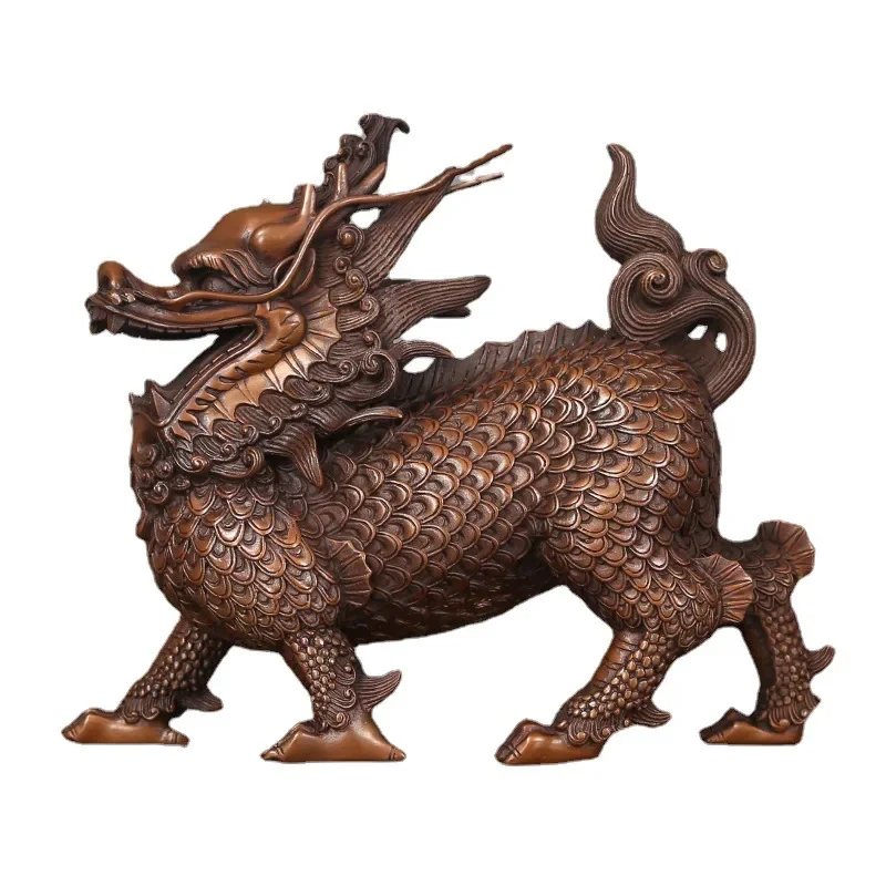 

Copper mighty unicorn ornament, office home desktop unicorn handicraft ornament