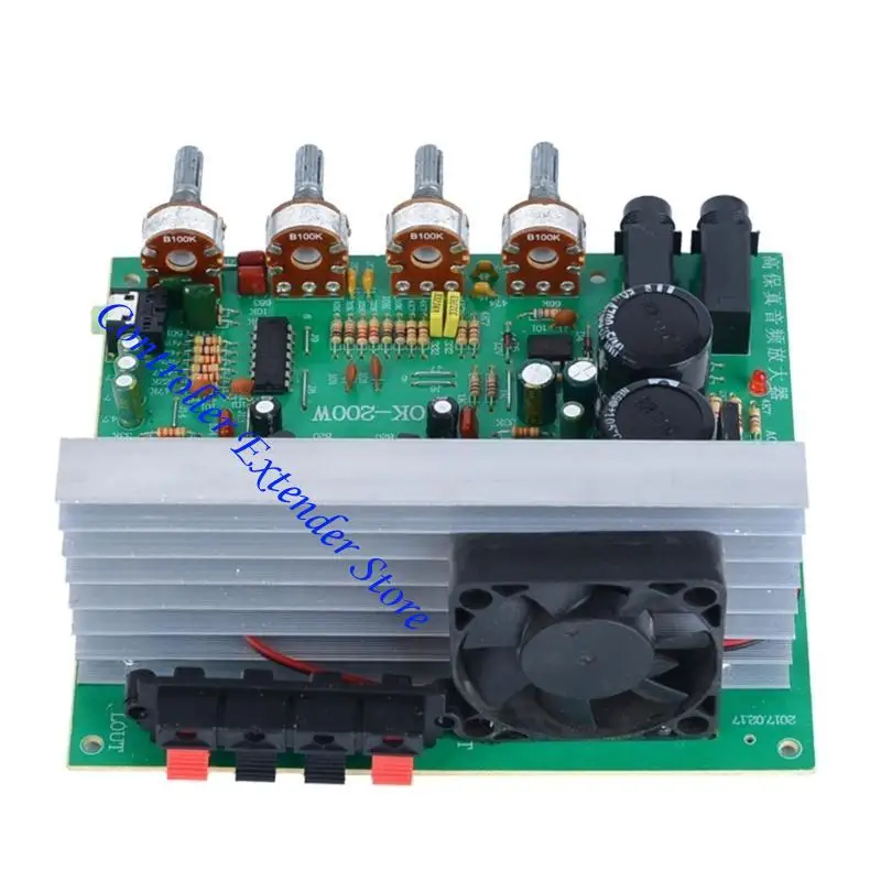 N84B OK200W 2 Amplificadores canales Tablero terminado Air refrigerado por aire y bajo ajuste