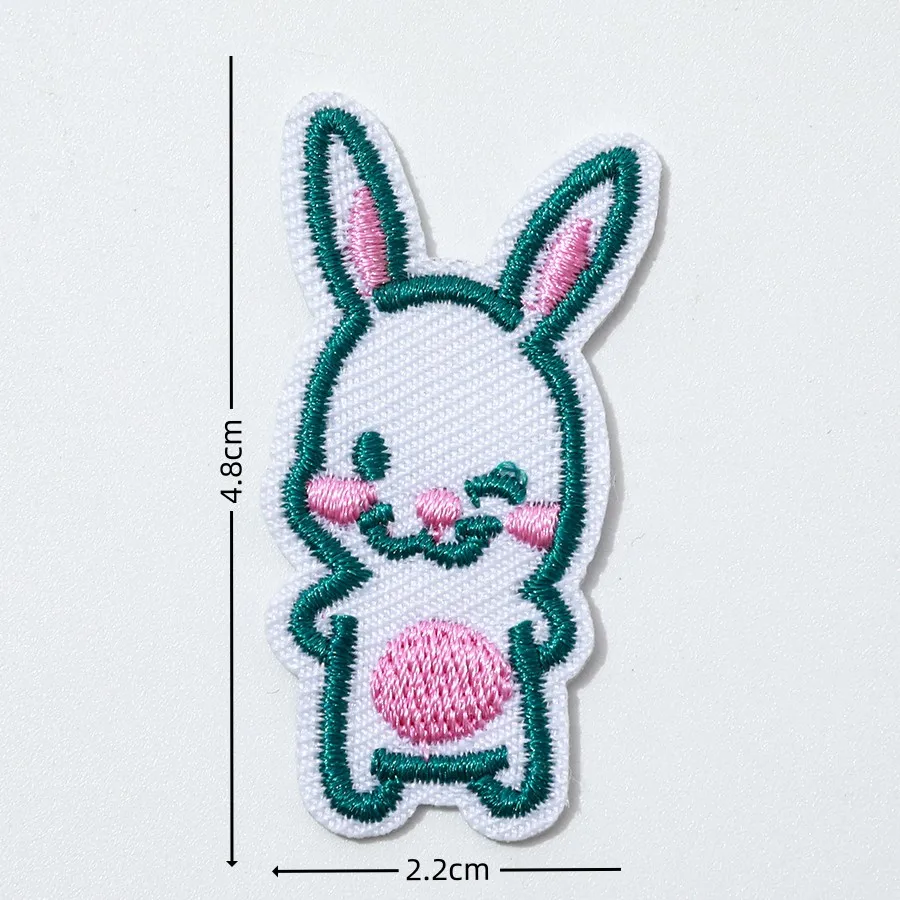 1 pc Embroidered Kids Clothing Patches Cartoon Dog Cat Panda Rabbit Owl Bagde Iron On Animal Applique Jeans Jackets Bags Badge