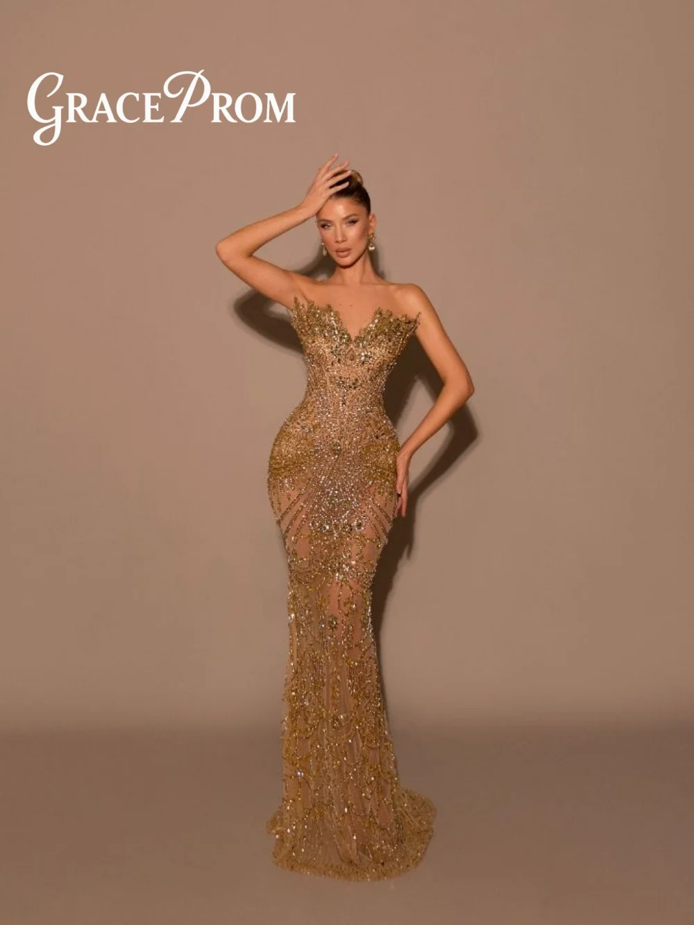 Requintado frisado vestido de noite 2026 romântico sem alças tapete vestido moda cristal uma linha até o chão vestido de festa فسات