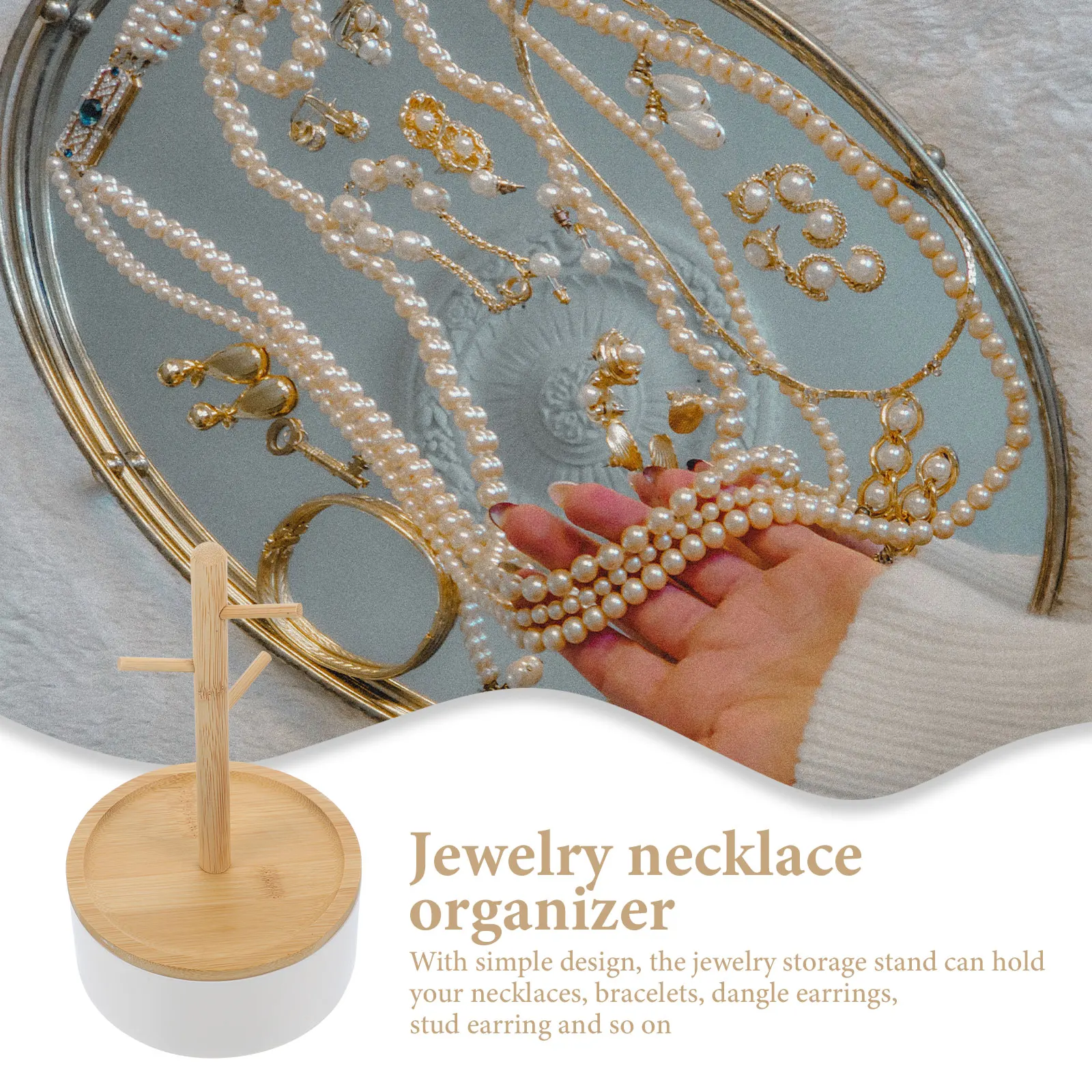 

Jewelry Organizer Stand Desktop Storage Rack For Earrings Necklaces Bracelets Display Stand Necklace Holder Tower Jewelry