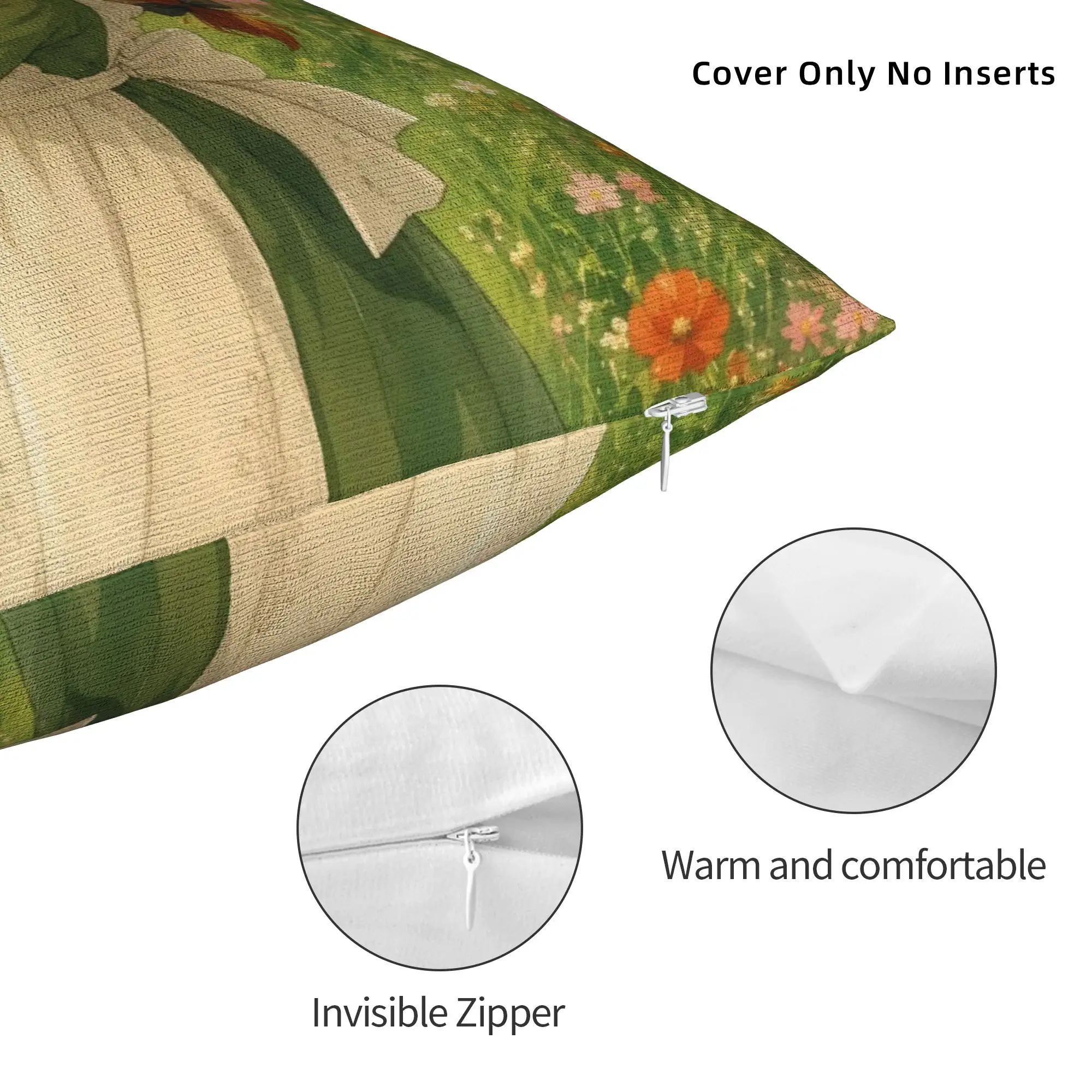 Soft Green Gables Cartoon Anne Pillowcase Polyester Cushion Cover Gift Book Lover Quote Throw Pillow Case Cover Dropshipping