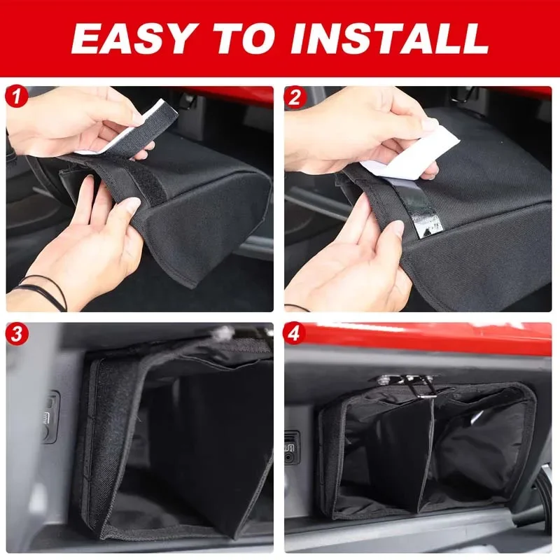 أكسفورد القماش صندوق القفازات سيارة متعددة الأغراض مقسم حقيبة التخزين لشركة فيات 500 2007-2015 المنظم مرتبة حقيبة جيب اكسسوارات السيارات #4