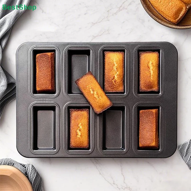 〔Y〕1 unidad de molde para hornear de 8 cavidades, mini moldes para pan tostado, molde antiadherente para hornear en horno, molde para cupcakes, herramientas de repostería para uso doméstico