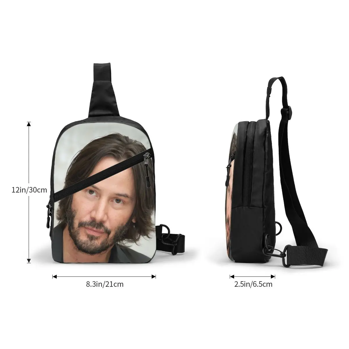 Keanu Reeves-bandolera de pecho para hombre, mochila de hombro informal para senderismo