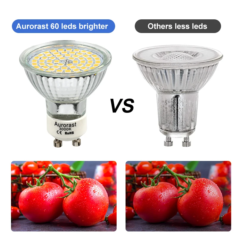 6 /10Pcs reflektory wpuszczane LED GU10 5W reflektory sufitowe AC 220V naturalna biel wbudowana lampa sufitowa wodoodporne IP23