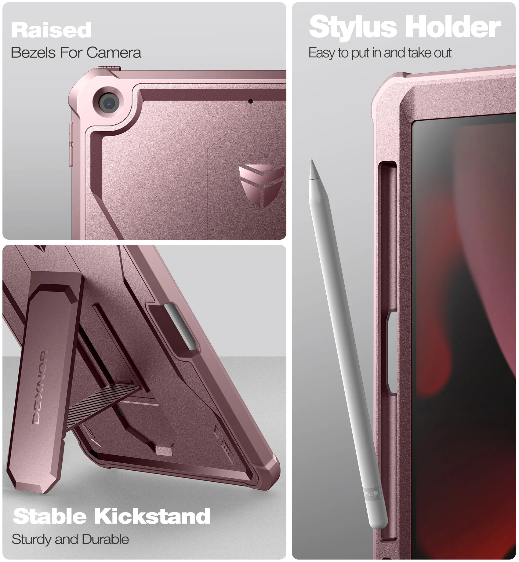 For iPad 9th /8th /7th Generation Case 10.2 Inch Case Kickstand with Pen Holder Heavy Duty Shockproof Full Body Protective Cover