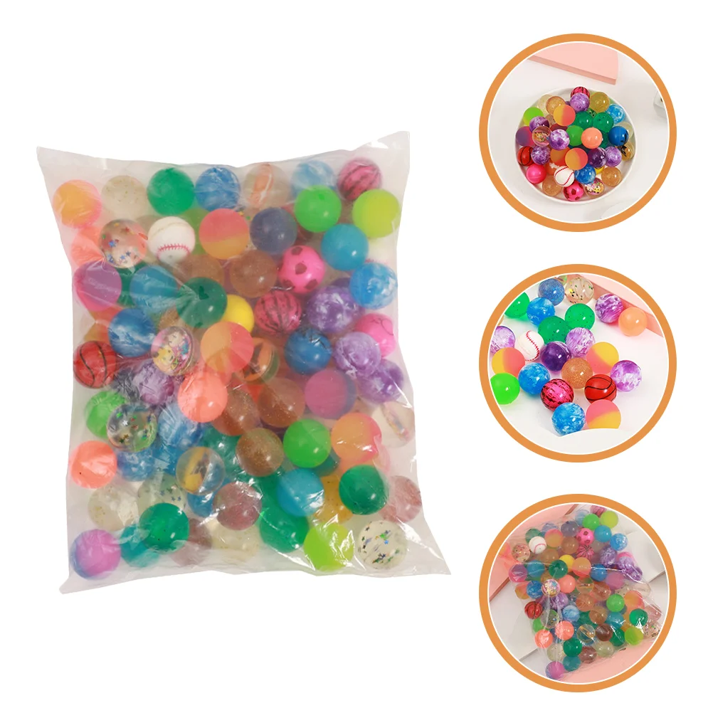 30 Pcs Bouncy Ball Kids Frosted Balls Anti-stress Toys Jumping Rubber Colored Portable Bouncing Bounce