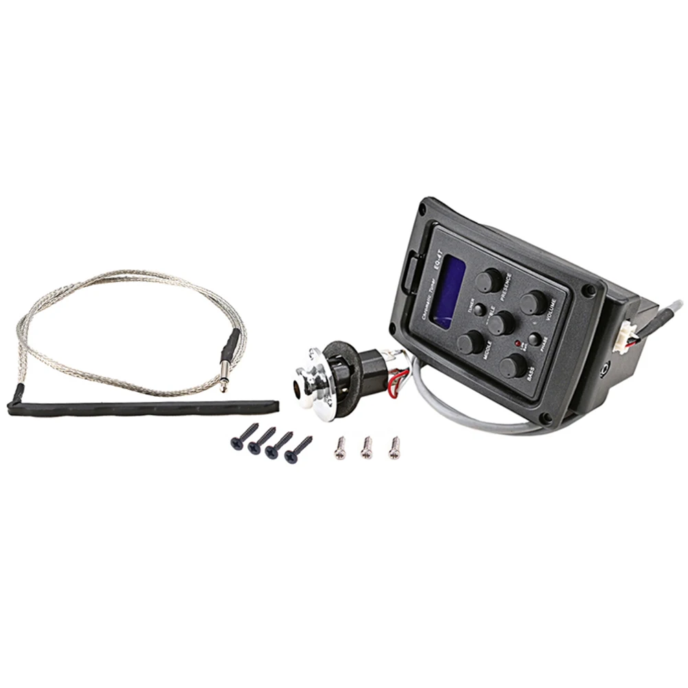 

1 Set Guitar Equalizer 4-Band Eq Acoustic Plastic Sound Pickup Replacement For Amplifier Durable Cable Guitar Parts Pickup For