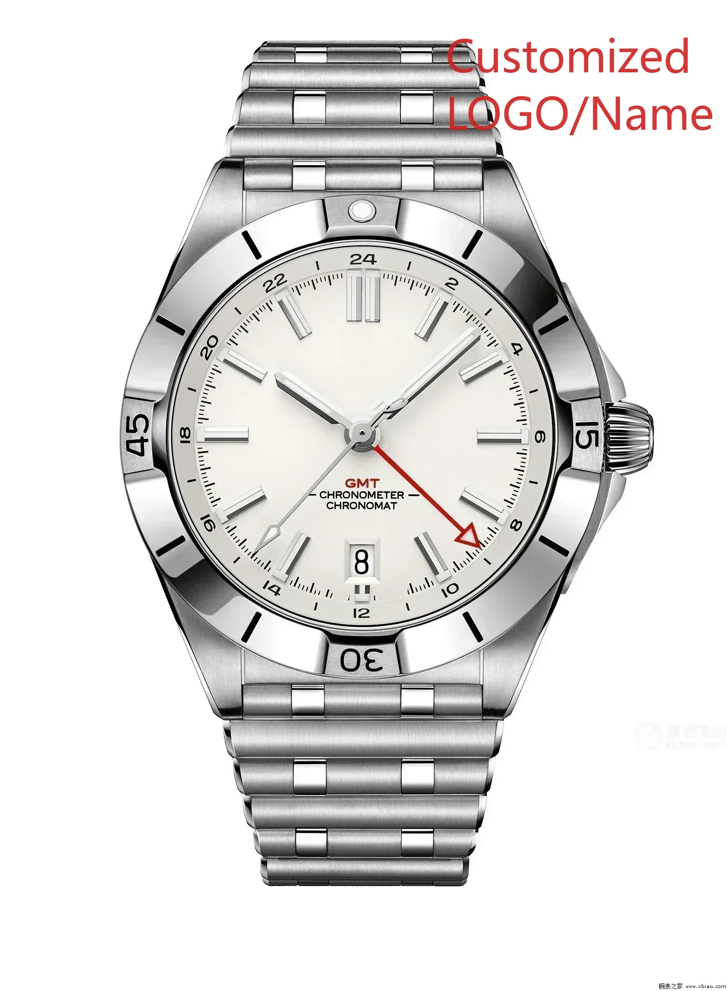 Orologio sportivo Super-LumiNova Verde Blu Orologi GMT Chronomat Meccanico automatico Acciaio inossidabile 904L Personalizzato