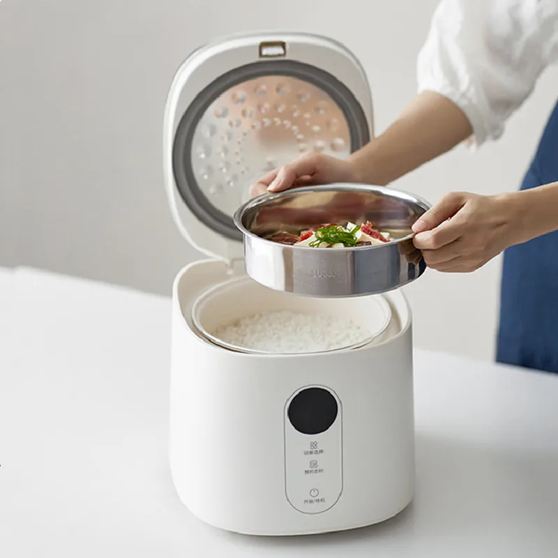 3L Rice Cooker Household Multifunctional Small-Sized Touch Liquid-Crystal Display White Kitchen Quick cook Home