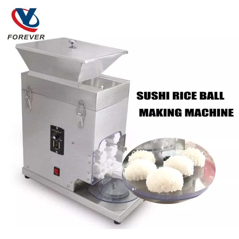 Máquina formadora de bolas de arroz, máquina comercial completamente automática de bolas de arroz, corte Circular, artefacto para hacer arroz y Sushi