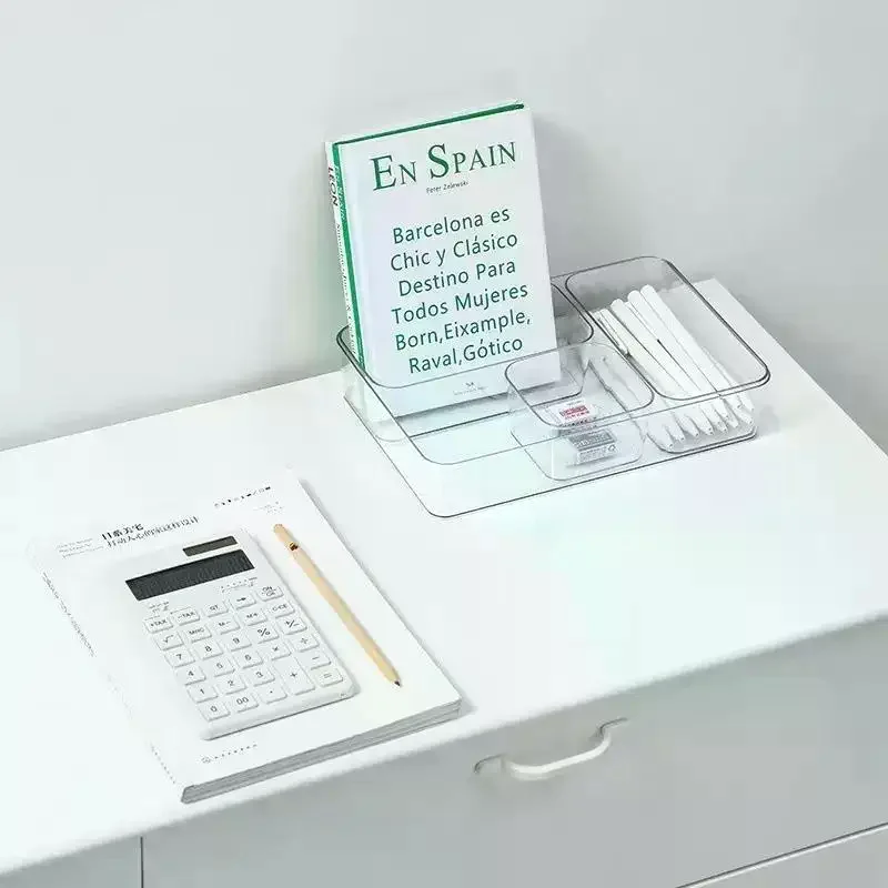 Multifunctional Cosmetic Stationery Storage Box 1/4PCS Stackable Desktop Drawer Organizer for Home Office Dorm